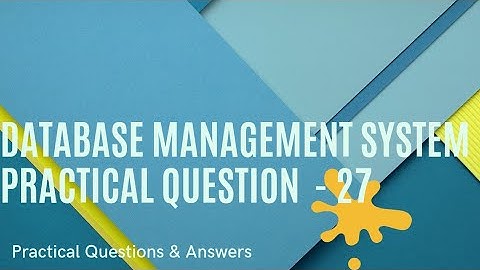 DBMS Question Session Task No 27| 1st Year | Semester 01 | Java Institute | Poornima Premarathna