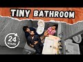 LIVING IN WORLD’s TINIEST BATHROOM FOR 24HOURS | Rimorav Vlogs image