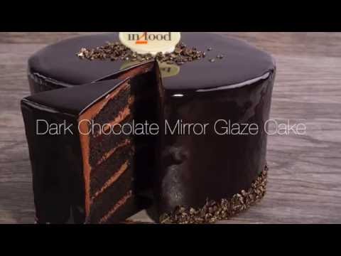 Dark Chocolate Mirror Glaze Cake