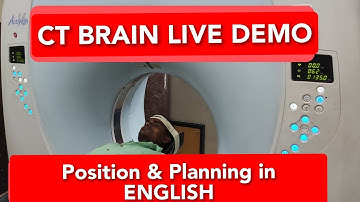 Brain CT scan protocol, positioning and planning | Live Demo in English on Toshiba 16 Slice.