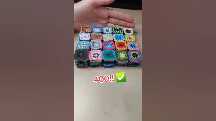 400 microcrochet grannysquares for human sized blanket ⚠️ #microcrochet #crochet