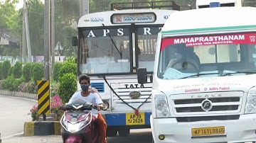 PNBS Vijayawada Bus Stand Departure Buses Gudivada - Vijayawada | Chirala $ Garuda Vizag APSRTC