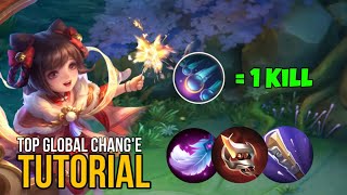 TUTORIAL HOW TO PLAY CHANG’E BEST BUILD EMBLEM AND ROTATION 2024‼️100% Broken Damage