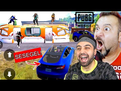 SESEGEL TREN DEN ATLADI 😂 TESLA ARABA YAPTIK ! PUBG MOBİLE !