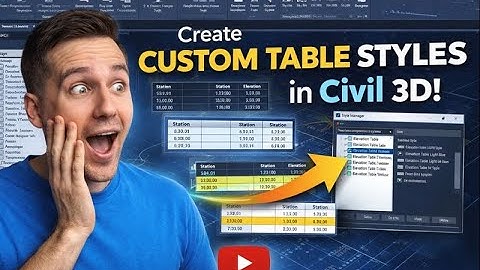 Create Custom Table Styles in CIvil 3d - Customize Object Styles Course #civil3d #civilengineering
