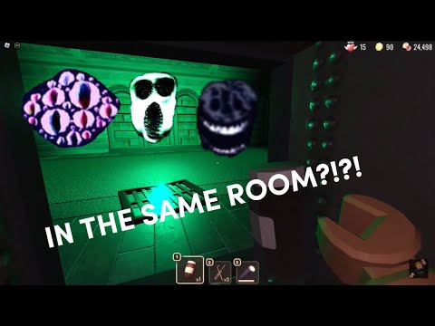 Roblox Doors - AMBUSH RUSH AND EYES IN THE SAME ROOM (LUCKIEST MOMENT)