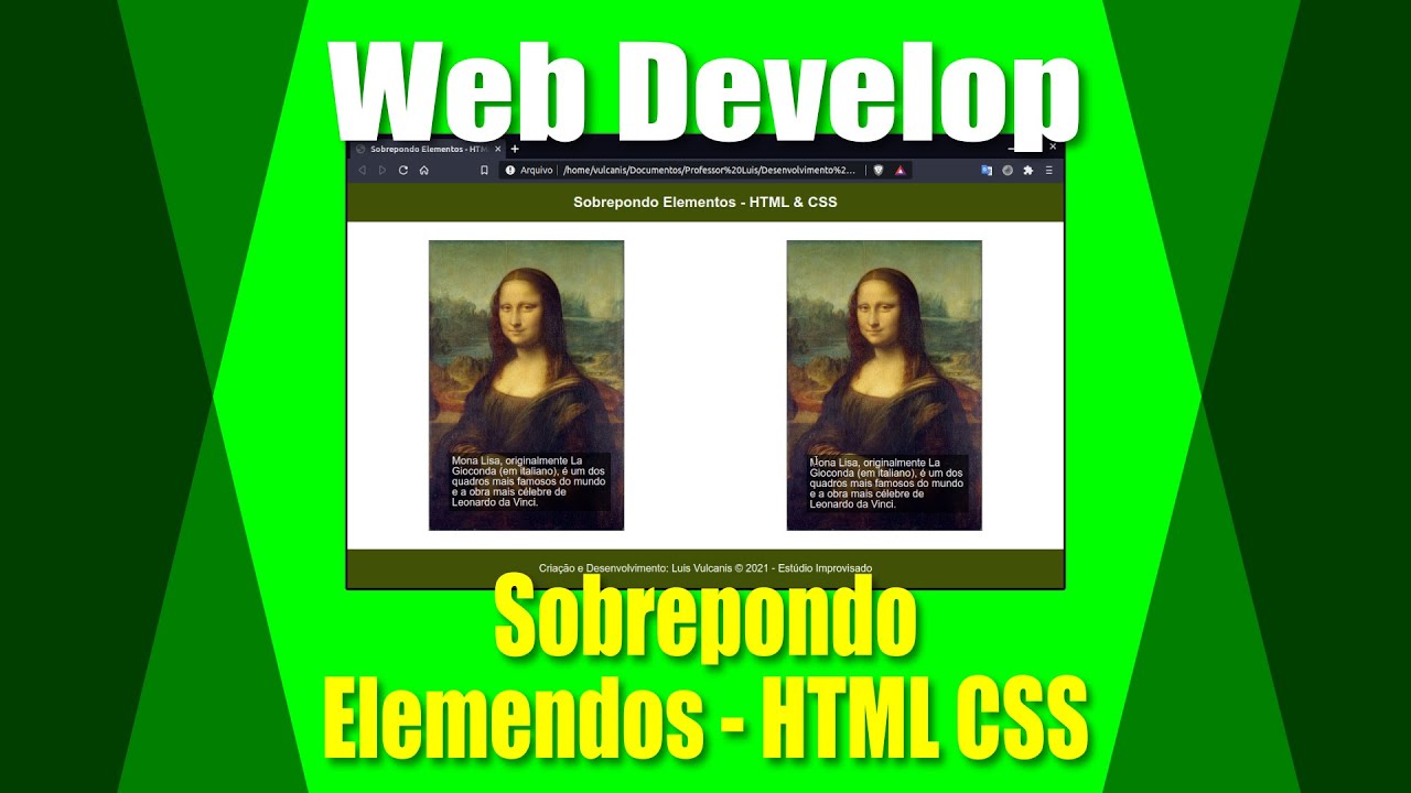 DUAS MANEIRAS DE SOBREPOR ELEMENTOS COM HTML E CSS - YouTube