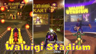 Evolution Of Gcn Waluigi Stadium In Mario Kart 2003-2023