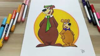 Drawing Yogi bear and Boo Boo  by Truntrun