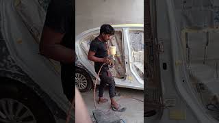 Car Denting Painting Mixing Process Step By Step | Full Car Body Repair Work #automobile #shortfeed