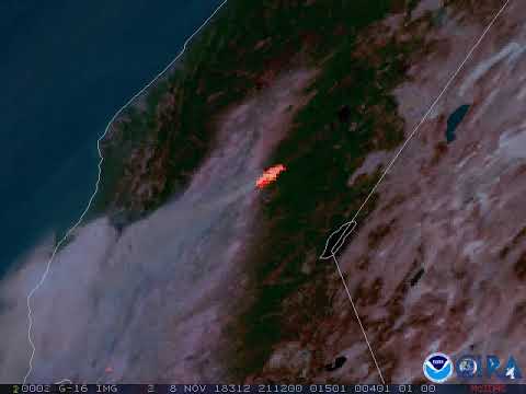 GOES East Sees Deadly Camp Fire