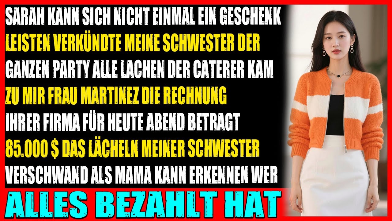 Mamas 60 Geburtstag: Schwester nannte mich pleite  ich besaß das Catering