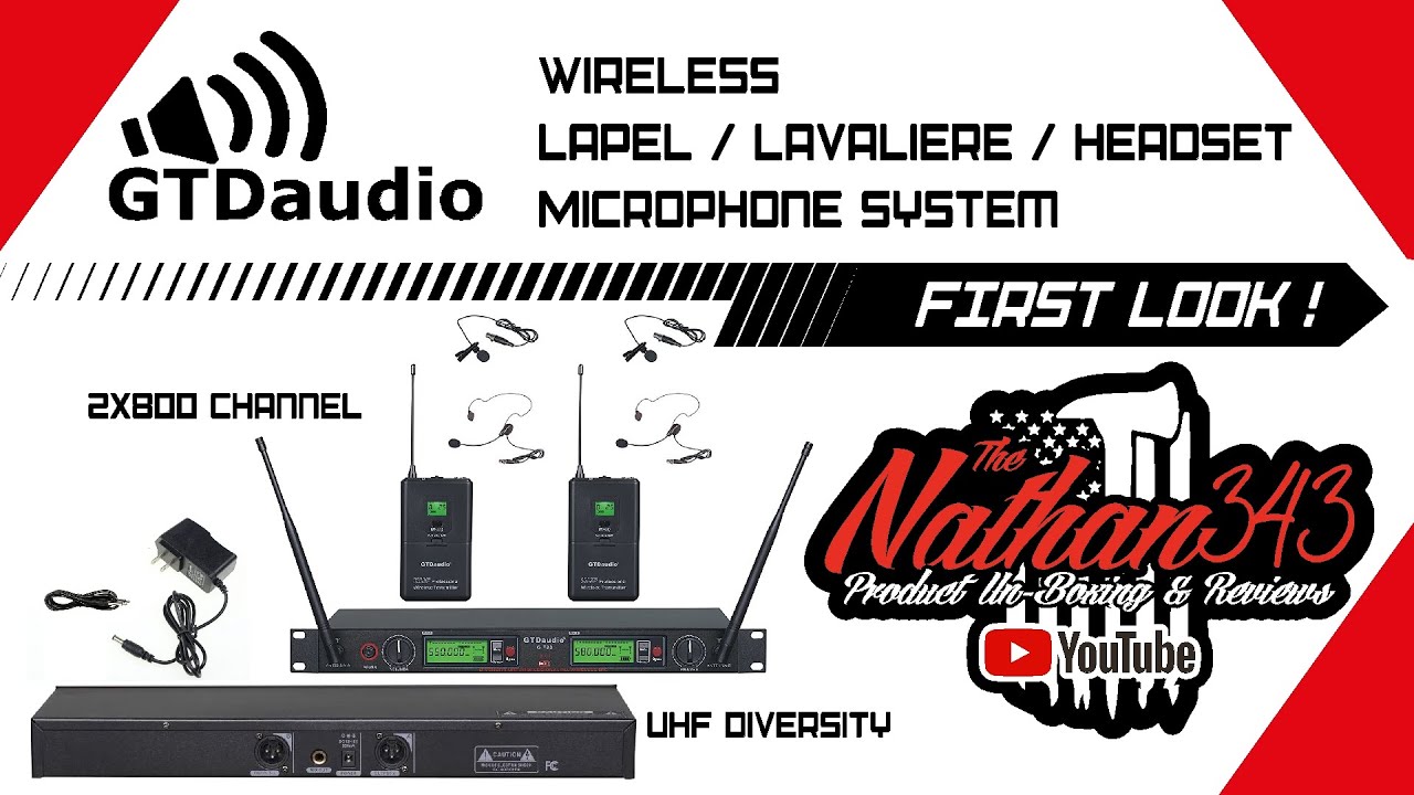 GTD Audio 4x800 Selectable Frequency Channels UHF Diversity Wireless