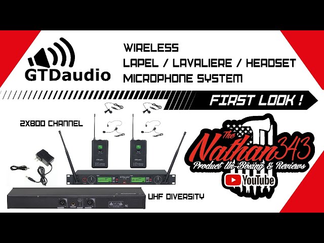 GTD Audio 2x800 Channel Wireless Lapel/Lavalier/Headset Microphone