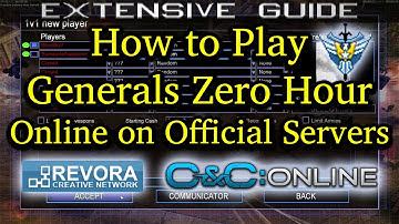 Guide: Play Generals Zero Hour Online on 