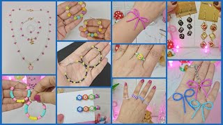 Beads Jewellery DIY | Diy Beads Earrings | Diy Hairclip | Beads Bow Keychain|Bow Bracelet
