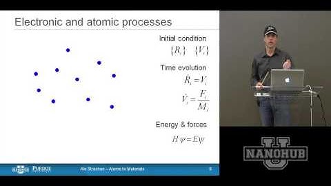 nanoHUB-U From Atoms to Materials: Scientific Overview