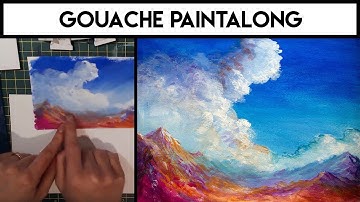How to paint clouds for BEGINNERS ✶ EASY layering technique with gouache or acrylic