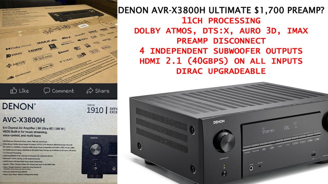 Denon AVR-X3800H / AVC-X3800H – Dirac