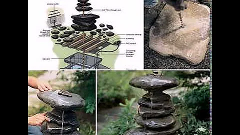 DIY Stacked Rock Fountain Ideas
