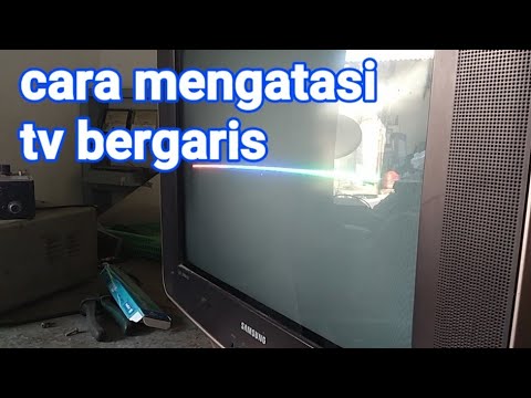 Tv tabung  garis  putih di tengah  layar YouTube