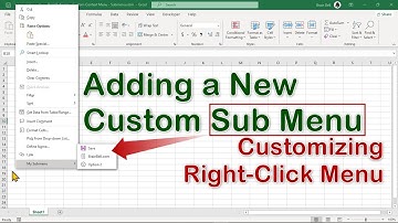 Adding a Custom Submenu to Excel