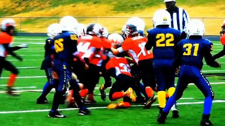 youth football phenom middle linebacker #32 Colby ...
