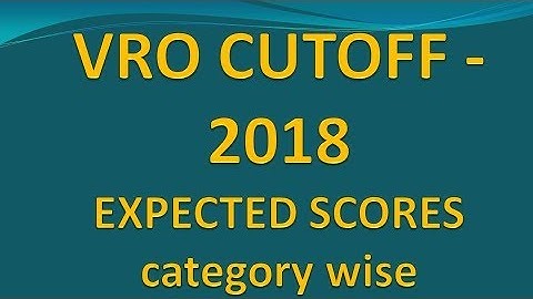 tspsc VRO exam 2018 cutoff score|| category wise details