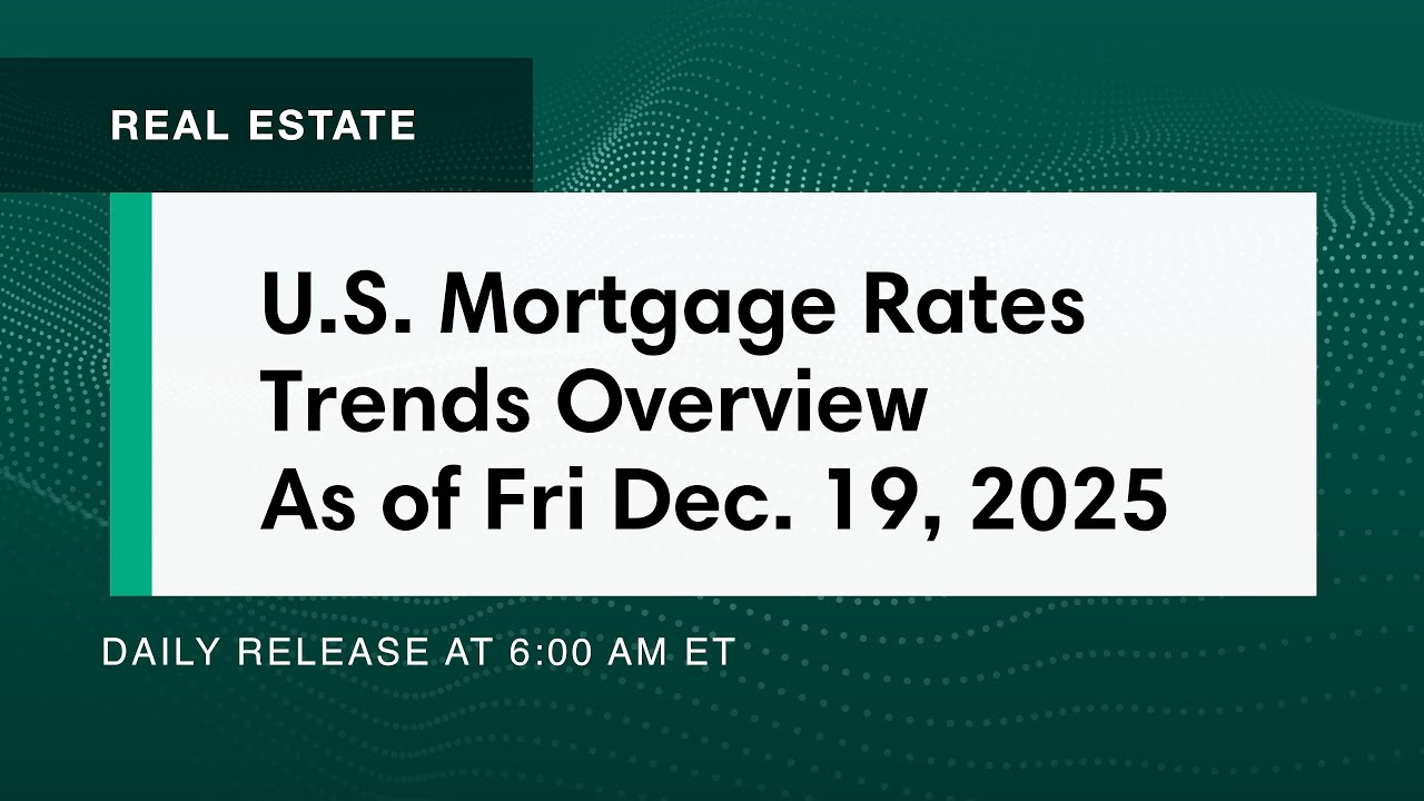 US Mortgage Rates Today Fri, Dec 19, 2025 