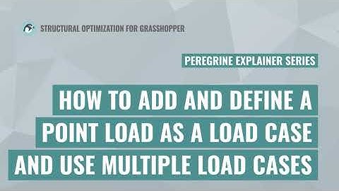How to Add and Define a Point Load as a Load Case and use Multiple Load Cases