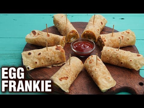 Egg Frankie Roll Recipe - How To Make Egg Stuffed Frankie - Easy Snack Recipe - Neha