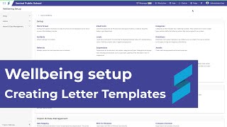 Wellbeing Setup - Creating Letter Templates