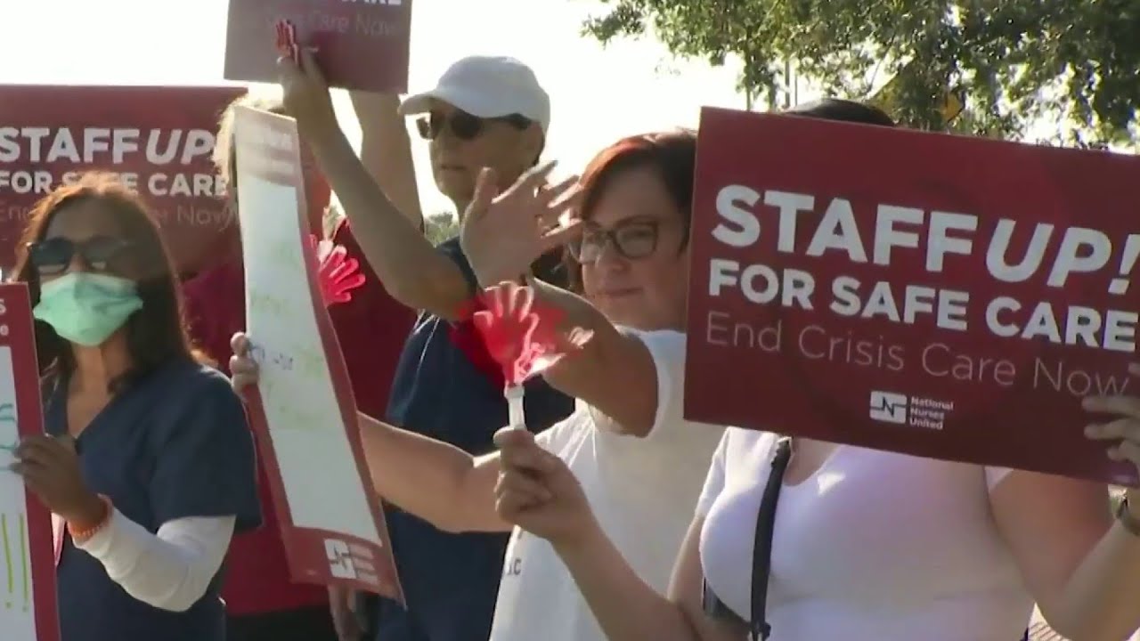 Nurses rally in Sanford for more staff, resources - YouTube