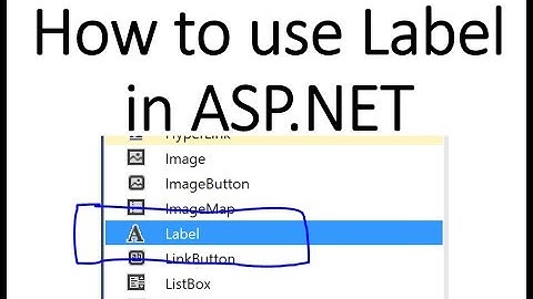 How to use Label control in ASP.NET