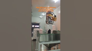 Automatic unpacking workstation #palletizer #unpacking #plastic #machine #robot