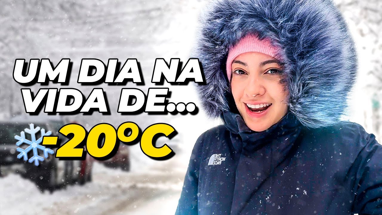 COMO É MORAR em um PAÍS TÃO FRIO, um dia na minha vida nos -20°C do Canadá - VLOG