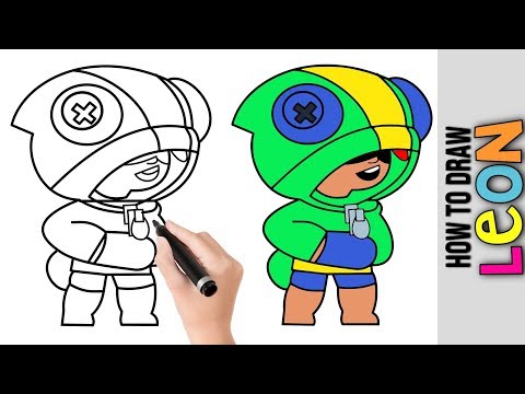 How To Draw Leon Brawl Stars Cute Easy Drawing Tutorial For Beginners Step By Step Kids - cortadores brawls star