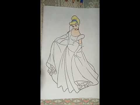 تعليم تلوين سندريلا