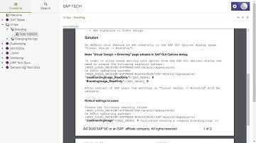 SAP TECH: UI Tips