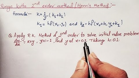 Runge kutta 2nd order Method