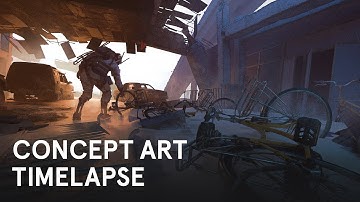Concept Art Timelapse - From Blender to Photoshop