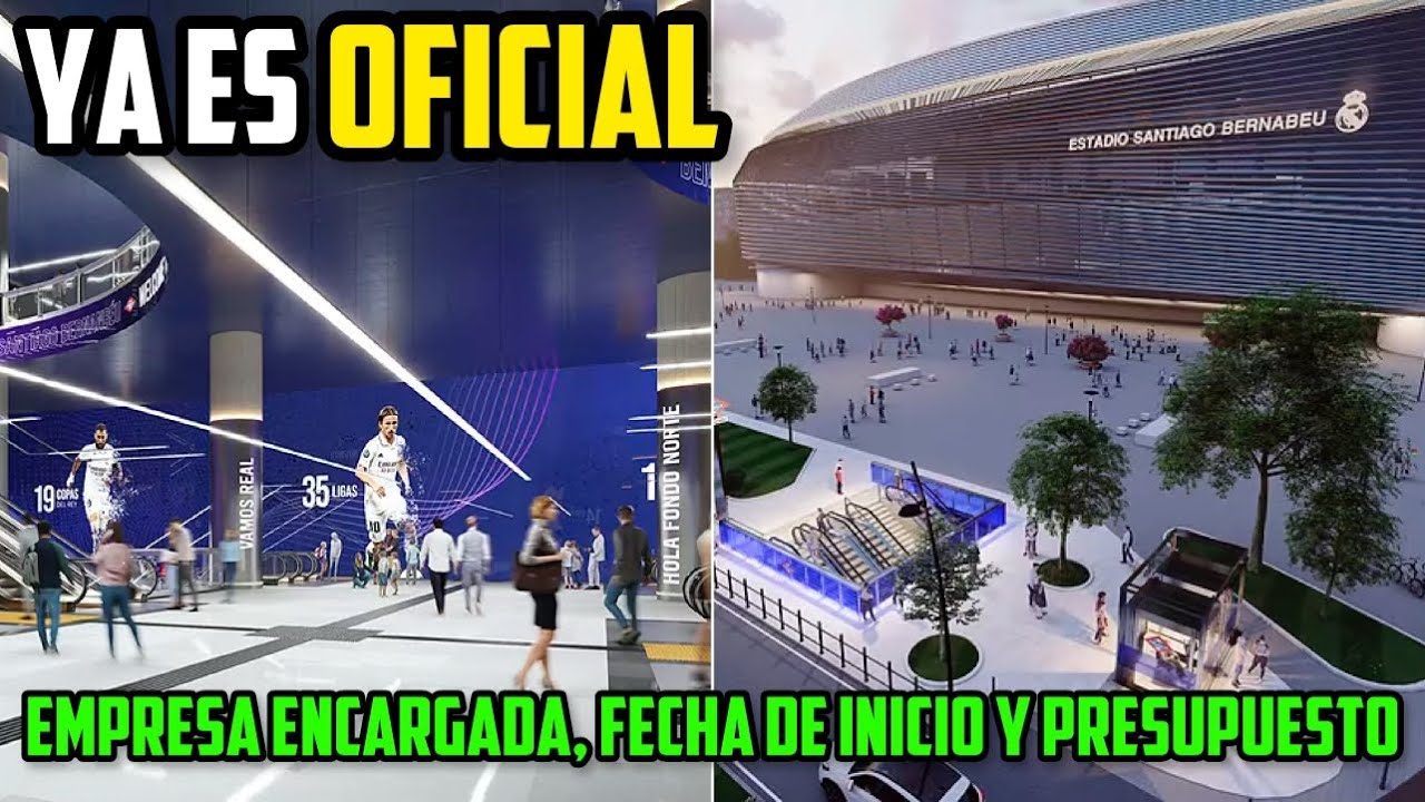 Vídeo: Obras del Santiago Bernabéu: vistosos cambios en la última  simulación del 'look' final