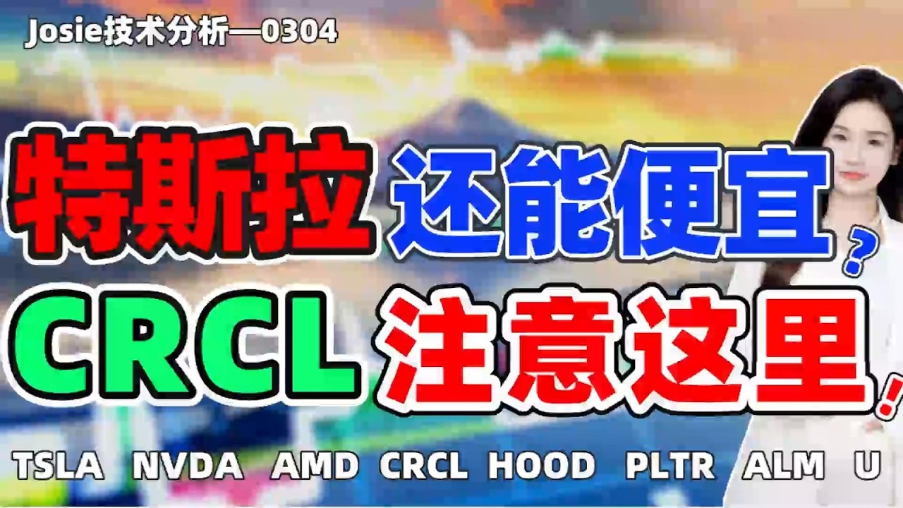 股票|美股|CRCL注意这里！特斯拉还能便宜？纳指还得继续观望？#tsla #nvda #amd #crcl