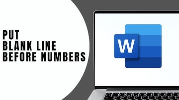 How to Put Blank Line Before Numbers in Word