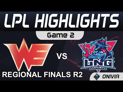 WE vs LNG Highlights Game 2 LPL Regional Finals R2 2021 Team WE vs LNG Esports by Onivia