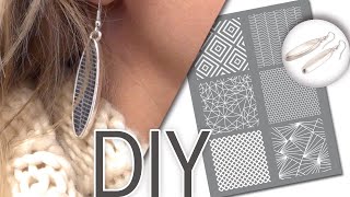 DIY Pâte polymère - Bijoux Silkscreen - Apprêt Cernit finition argent