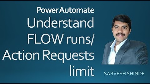 Power Automate FLOW Runs/Action Request Limits