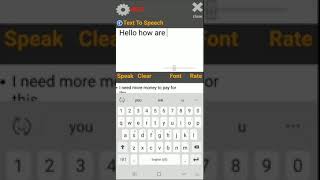 APP2Speak Demonstration for the Android phone Text-to-Speech screenshot 1