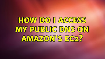 How do I access my public DNS on Amazon