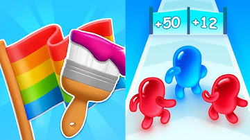 Flag Painters vs Blob Runner 3D - All Levels Gameplay Walkthrough NEW UPDATE